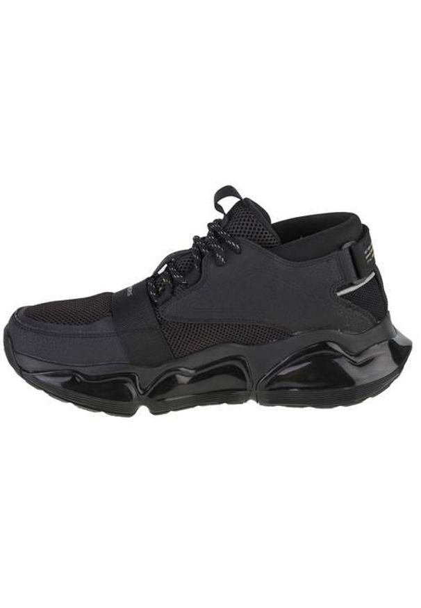 skechers - Buty do chodzenia męskie Skechers Air Cushioning Mega. Zapięcie: rzepy. Kolor: czarny. Materiał: guma, materiał, tkanina, syntetyk. Szerokość cholewki: normalna. Sport: turystyka piesza