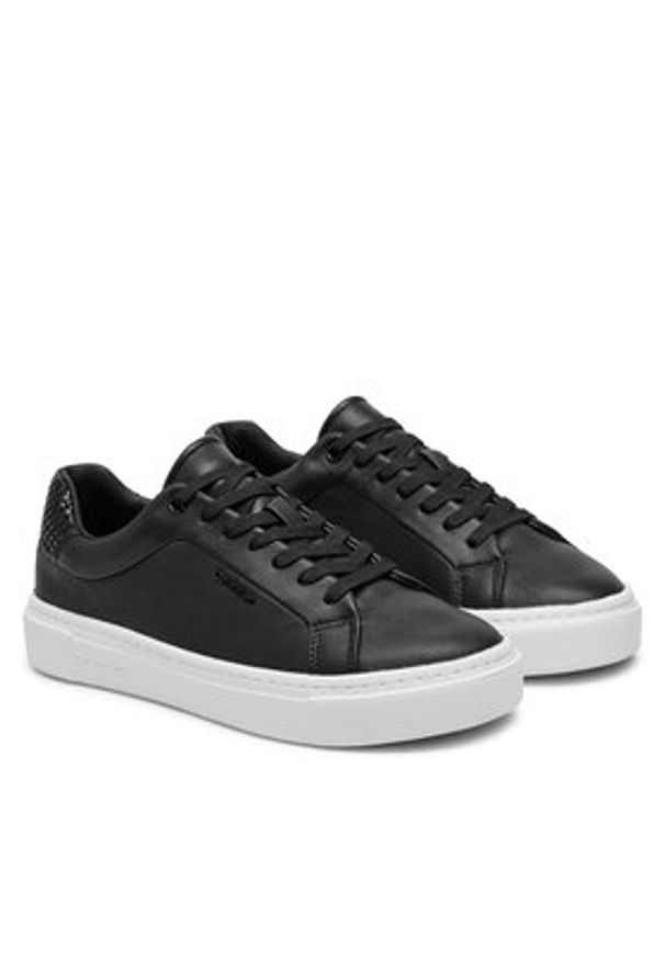 Calvin Klein Sneakersy HW0HW02298 Czarny. Kolor: czarny. Materiał: skóra