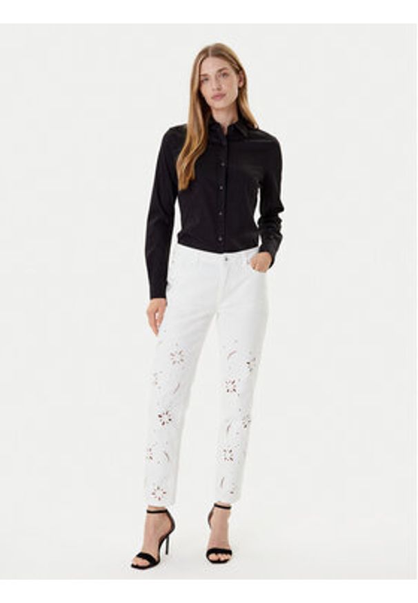 Morgan Jeansy 252-PBRAD Biały Straight Fit. Kolor: biały