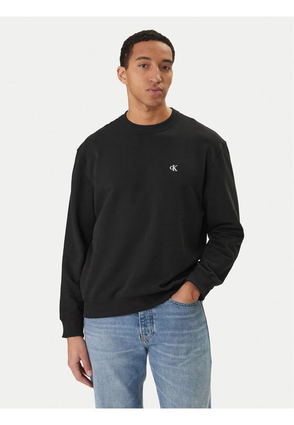 Calvin Klein Jeans Bluza LV04RC296G Czarny Regular Fit. Kolor: czarny. Materiał: bawełna