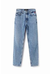 Desigual jeansy damskie high waist. Stan: podwyższony. Kolor: niebieski #5