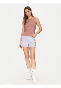 Adidas - adidas Top ALL SZN Rib JJ1222 Różowy Slim Fit. Kolor: różowy. Materiał: bawełna