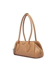 Calvin Klein Torebka Emblem Trio Pebble Shoulder Bag LV04F3743G Beżowy. Kolor: beżowy. Materiał: skórzane #5