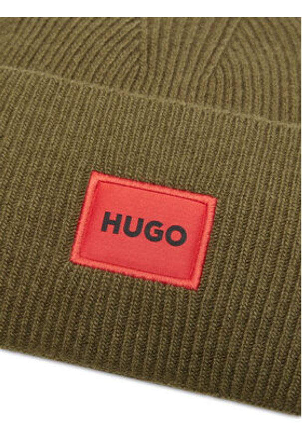 Hugo Czapka Xaff 50496011 Zielony. Kolor: zielony. Materiał: wełna, materiał