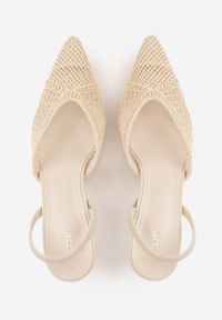 Born2be - Beżowe Szpilki VICES z Siateczkową Cholewką Idahpeia. Nosek buta: otwarty. Kolor: beżowy. Materiał: skóra, materiał. Szerokość cholewki: normalna. Sezon: lato. Obcas: na szpilce. Styl: klasyczny. Wysokość obcasa: średni #8