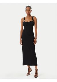 LOLA CASADEMUNT Sukienka koktajlowa MS2616048 Czarny Slim Fit. Kolor: czarny. Materiał: wiskoza. Styl: wizytowy #1