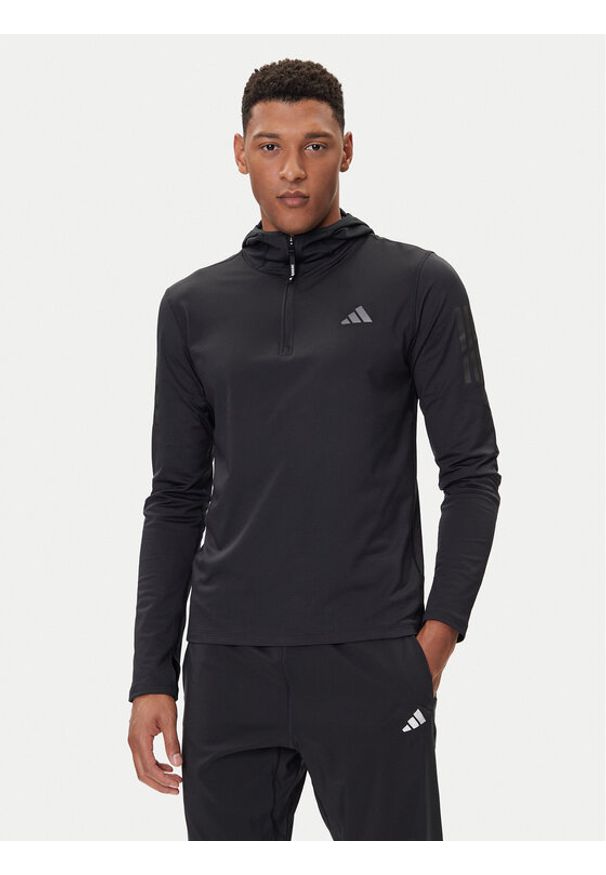 Adidas - adidas Bluza techniczna Own The Run Winterized JN6378 Czarny Slim Fit. Kolor: czarny. Materiał: syntetyk. Sport: bieganie