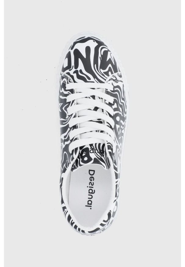Desigual - Buty. Nosek buta: okrągły. Zapięcie: sznurówki. Kolor: biały. Materiał: guma