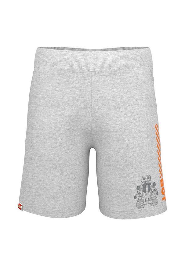 LEGO Wear - Lego Wear szorty dziecięce kolor szary. Okazja: na co dzień. Kolor: szary. Wzór: nadruk. Styl: casual