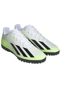Adidas - Buty piłkarskie adidas X Crazyfast.4 Tf M IE1583 białe białe. Zapięcie: sznurówki. Kolor: biały. Materiał: syntetyk, guma. Sport: piłka nożna
