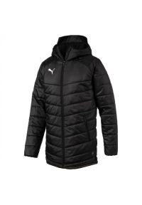 Zimowa Kurtka Puma Liga Black dla Mężczyzn - Stylowa i Funkcjonalna. Kolor: wielokolorowy, biały, czarny. Materiał: poliester. Sezon: zima. Sport: piłka nożna #1