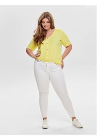 ONLY Carmakoma Jeansy Willy 15176825 Biały Skinny Fit. Kolor: biały #6