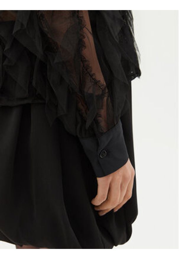 Imperial Koszula C9990033S Czarny Regular Fit. Kolor: czarny. Materiał: wiskoza