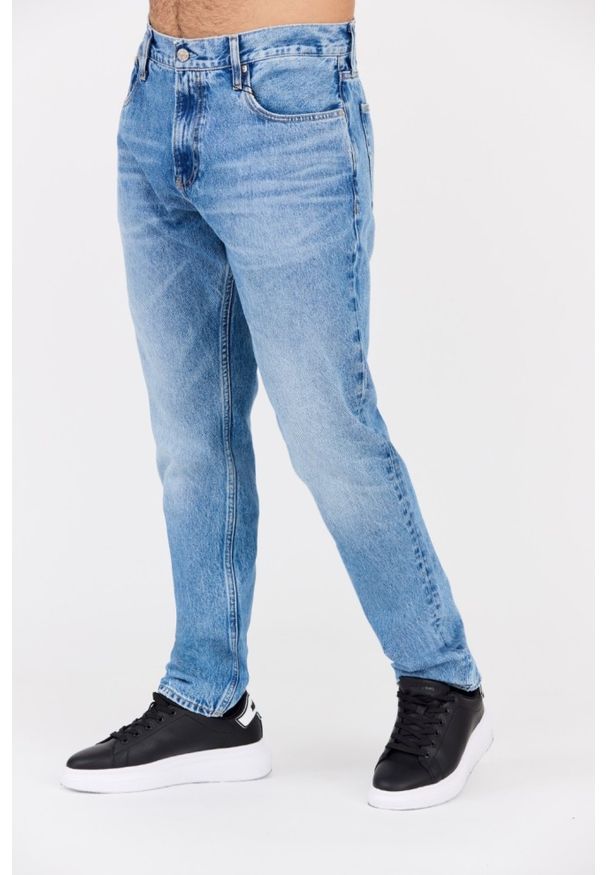 Calvin Klein - CALVIN KLEIN Błękitne męskie jeansy Slim Straight, Rozmiar 32/34. Kolor: niebieski