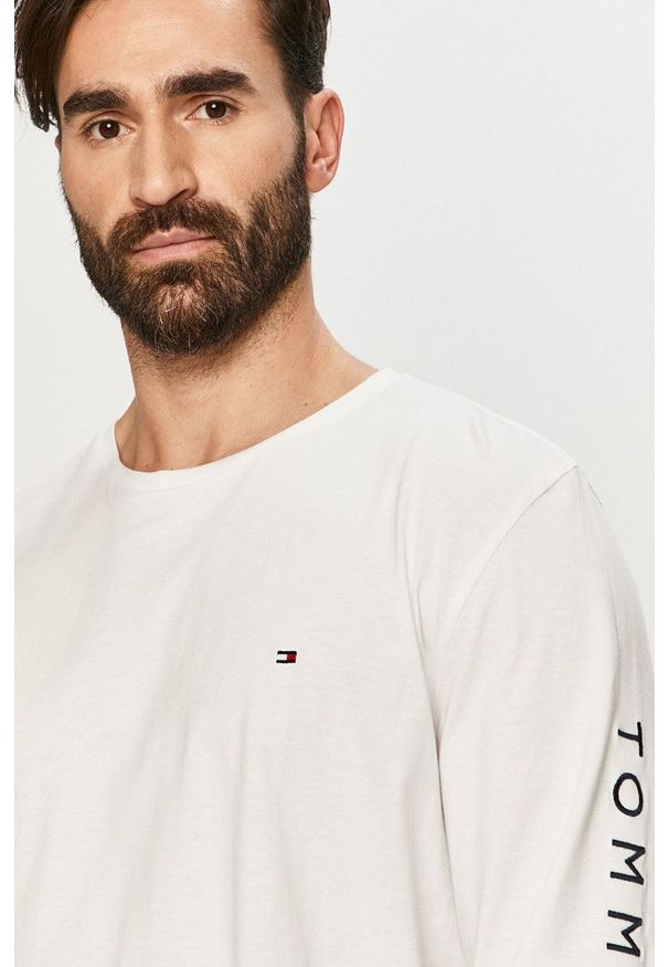 TOMMY HILFIGER - Tommy Hilfiger - Longsleeve. Okazja: na co dzień. Kolor: biały. Materiał: dzianina. Długość rękawa: długi rękaw. Styl: casual