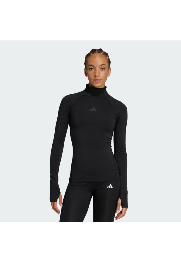 Adidas - Koszulka z długim rękawem adidas Techfit COLD.RDY. Kolor: czarny. Długość rękawa: długi rękaw. Technologia: Techfit (Adidas). Długość: długie. Sport: fitness