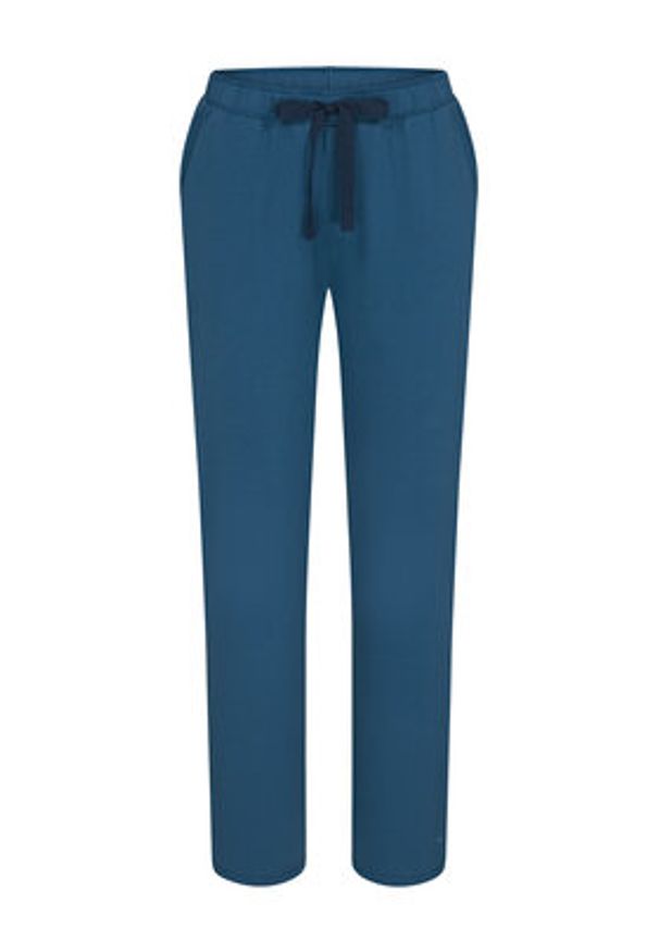 Triumph Spodnie piżamowe Mix & Match 10222619 Granatowy Regular Fit. Kolor: niebieski. Materiał: bawełna