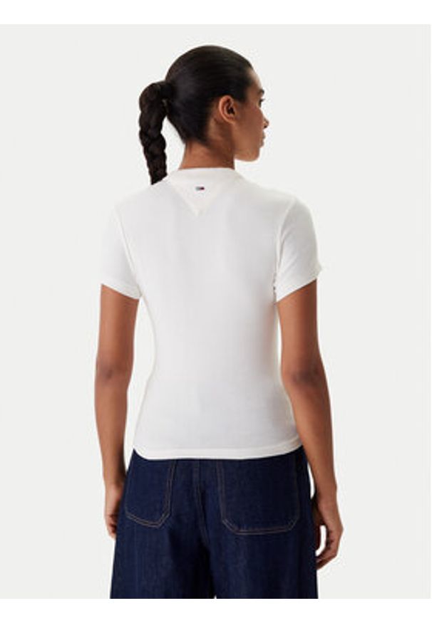 Tommy Jeans T-Shirt DW0DW22302 Biały. Kolor: biały. Materiał: bawełna