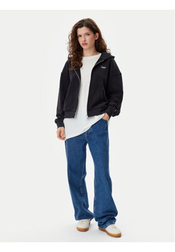 Tommy Jeans Bluza Script Logo DW0DW20303 Czarny Boxy Fit. Kolor: czarny. Materiał: bawełna