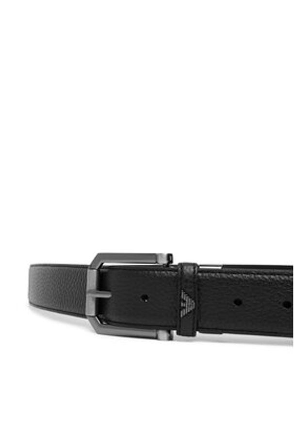Emporio Armani Pasek Męski EM005829 AF25475 UC001 Czarny. Kolor: czarny. Materiał: skóra