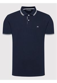 Selected Homme Polo Aze 16082841 Granatowy Regular Fit. Typ kołnierza: polo. Kolor: niebieski. Materiał: bawełna