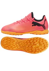 Puma - Buty Piłkarskie Dla Dzieci Future 7 Play. Kolor: różowy. Sport: piłka nożna