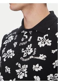 Karl Lagerfeld - KARL LAGERFELD Polo A2M46036 Czarny Regular Fit. Typ kołnierza: polo. Kolor: czarny. Materiał: bawełna #2