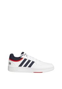 Buty do chodzenia męskie Adidas Hoops 3.0 Low Classic Vintage Shoes. Okazja: na co dzień. Wysokość cholewki: przed kostkę. Kolor: biały, wielokolorowy, czarny, czerwony. Sport: turystyka piesza #1