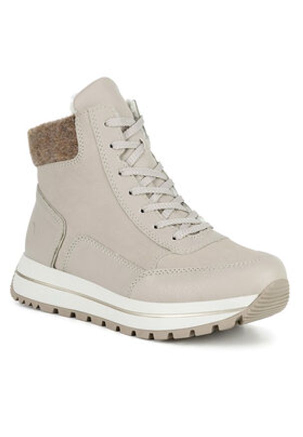 Rieker Trzewiki N4008-60 Beżowy. Kolor: beżowy. Materiał: materiał