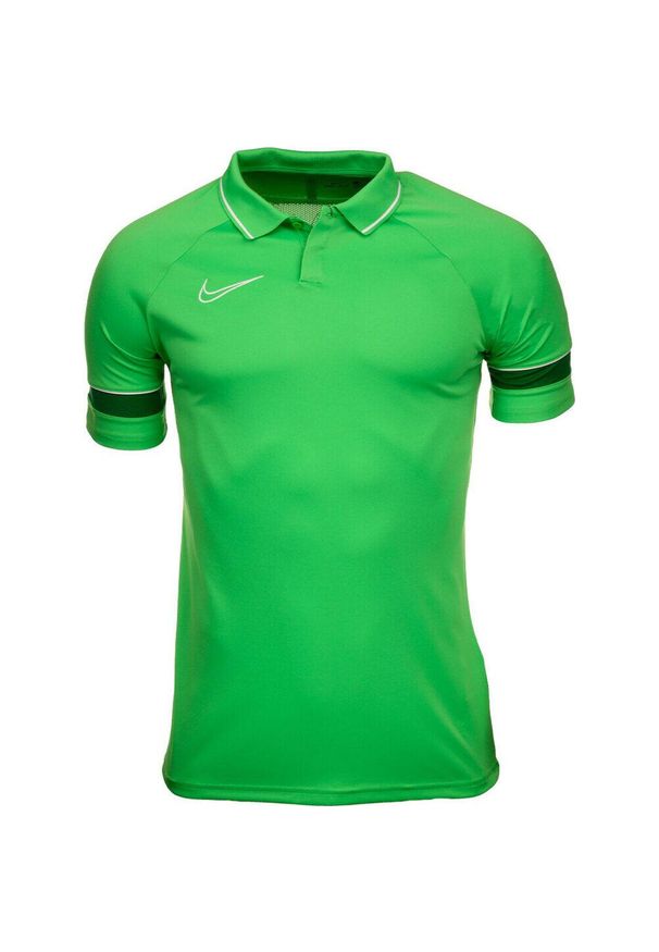 Koszulka sportowa męska Nike DF Academy 21 Polo. Typ kołnierza: polo. Kolor: zielony