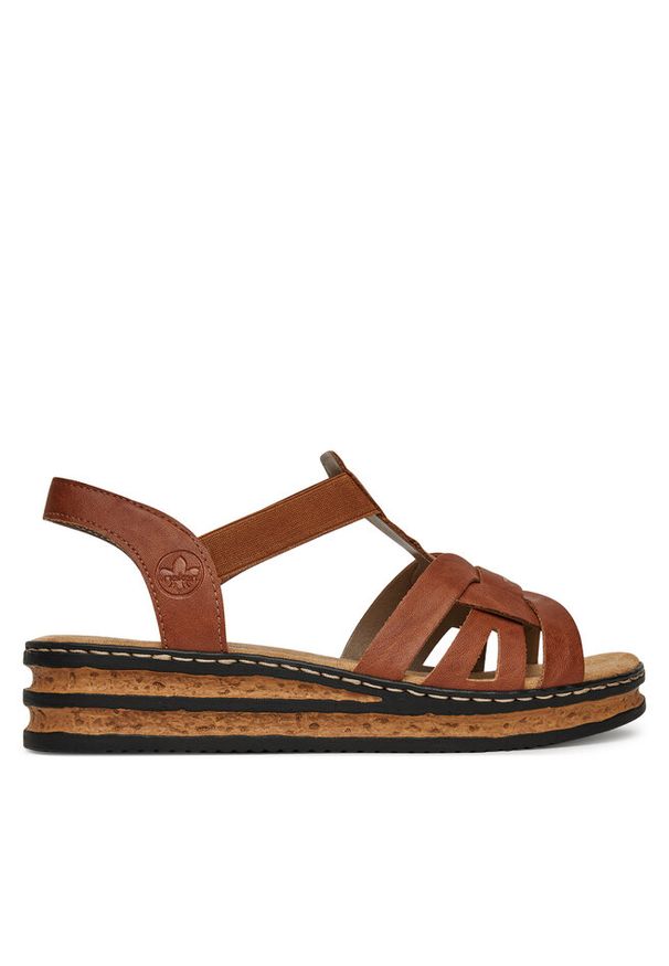 Sandały Rieker. Kolor: brązowy