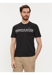 Aeronautica Militare T-Shirt 241TS1942J538 Czarny Regular Fit. Kolor: czarny. Materiał: bawełna #1