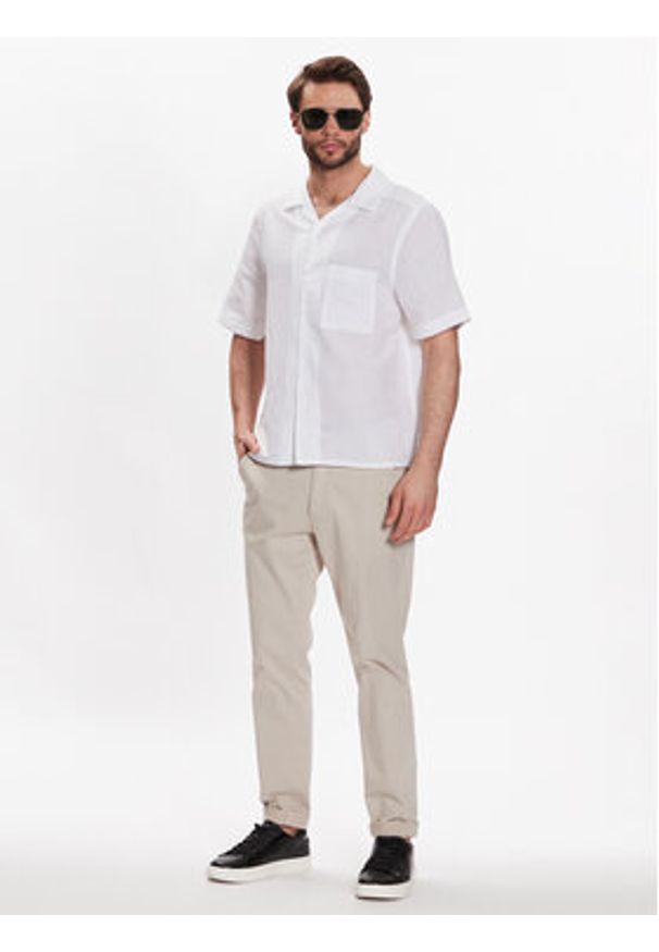 Calvin Klein Koszula K10K109521 Biały Regular Fit. Kolor: biały. Materiał: bawełna