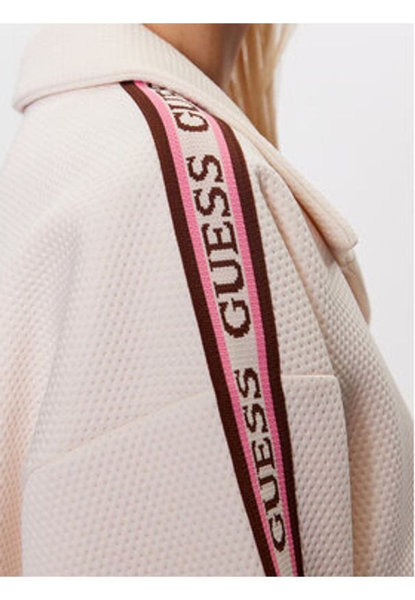 Guess Kurtka przejściowa Beulah V3YL01 KBSK0 Écru Regular Fit. Materiał: syntetyk