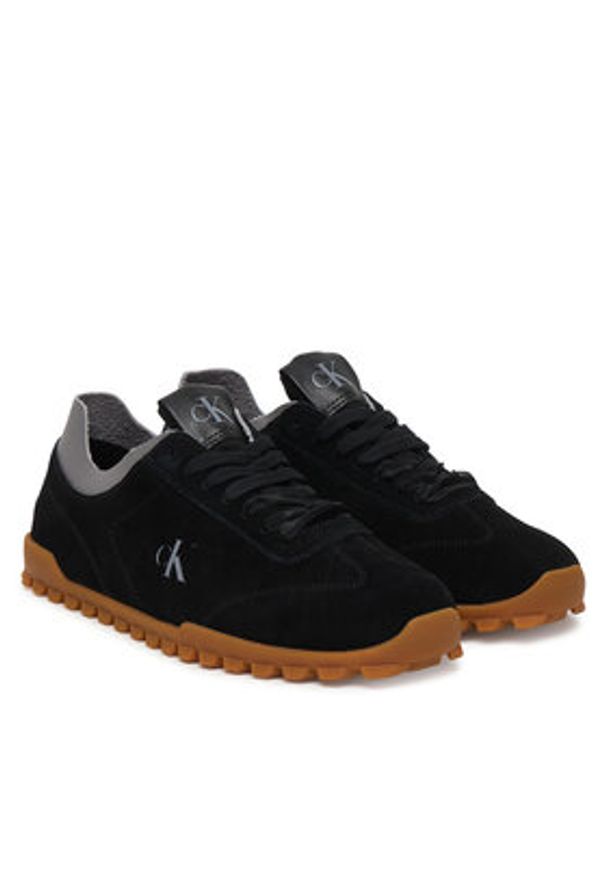 Calvin Klein Sneakersy Low Profile Run MG Sue HW0HW03150 Czarny. Kolor: czarny. Materiał: zamsz, skóra. Sport: bieganie
