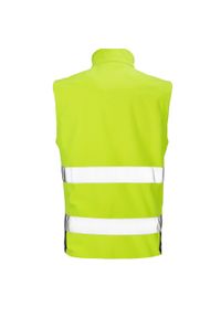 SAFEGARD - Męska Kamizelka Softshell HiVis. Kolor: żółty, wielokolorowy, czarny. Materiał: softshell