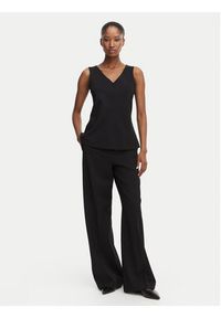 Calvin Klein Jeans Top LV044G206G Czarny Slim Fit. Kolor: czarny. Materiał: syntetyk #3