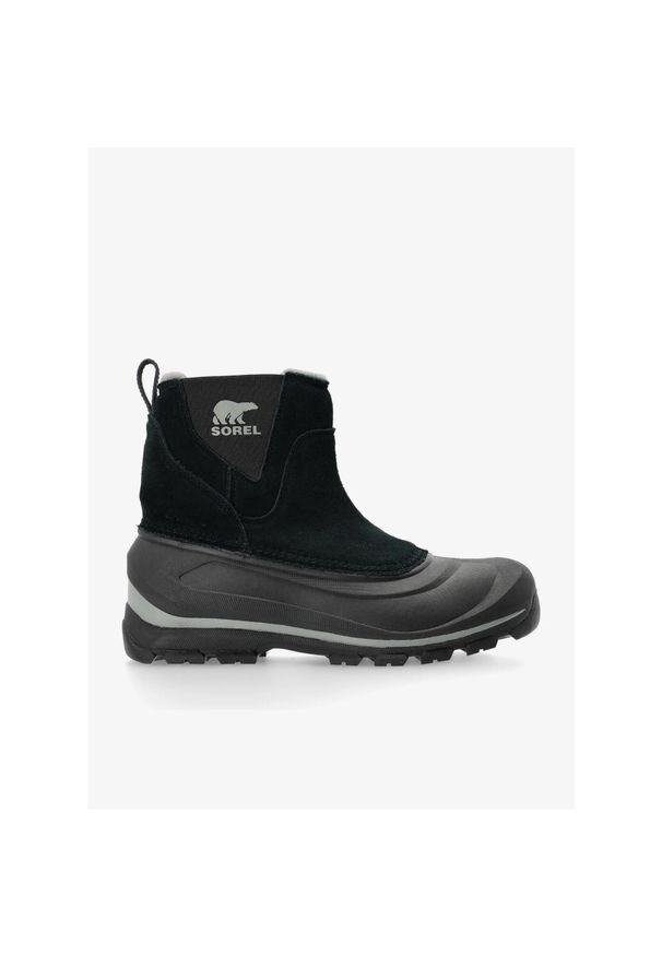 sorel - Buty zimowe męskie Sorel Buxton Pull On Boot WP. Kolor: czarny. Sezon: zima. Sport: turystyka piesza