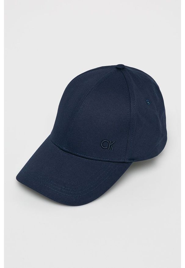 Calvin Klein Jeans - Czapka. Kolor: niebieski