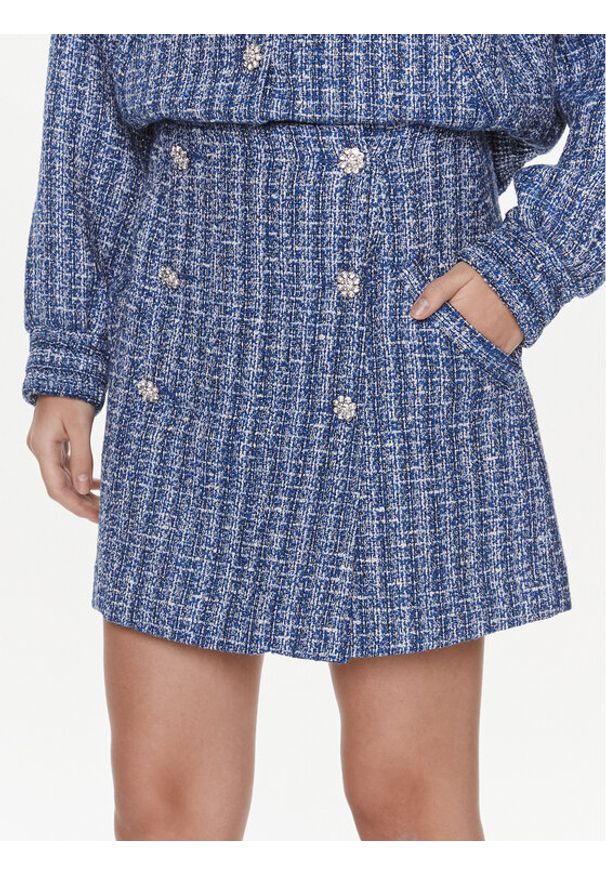 Custommade Spódnica mini Rachelle 999830902 Niebieski Regular Fit. Kolor: niebieski. Materiał: bawełna