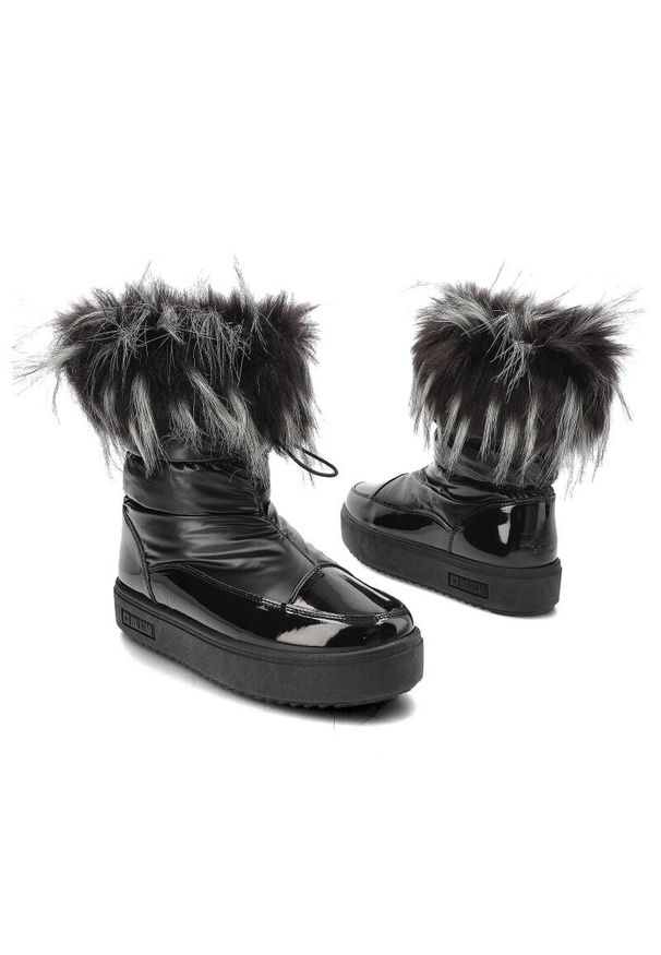 Big-Star - Czarne Śniegowce Big Star Ocieplane Buty Damskie. Okazja: na spacer. Kolor: czarny. Materiał: syntetyk, skóra ekologiczna, futro. Szerokość cholewki: normalna. Sezon: zima