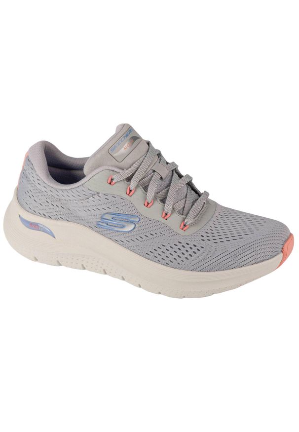 skechers - Buty do chodzenia damskie Skechers 150051LGMT. Kolor: fioletowy, wielokolorowy, pomarańczowy, szary. Materiał: syntetyk, materiał. Szerokość cholewki: normalna. Sport: turystyka piesza