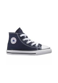 Trampki Converse Chuck Taylor All Star Hi, Dzieci. Okazja: na co dzień. Kolor: niebieski. Materiał: materiał. Model: Converse All Star