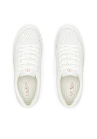 Lauren Ralph Lauren - LAUREN RALPH LAUREN Sneakersy Hailey Low-Top Lace-Up 802951391001 Biały. Kolor: biały. Materiał: skóra #4
