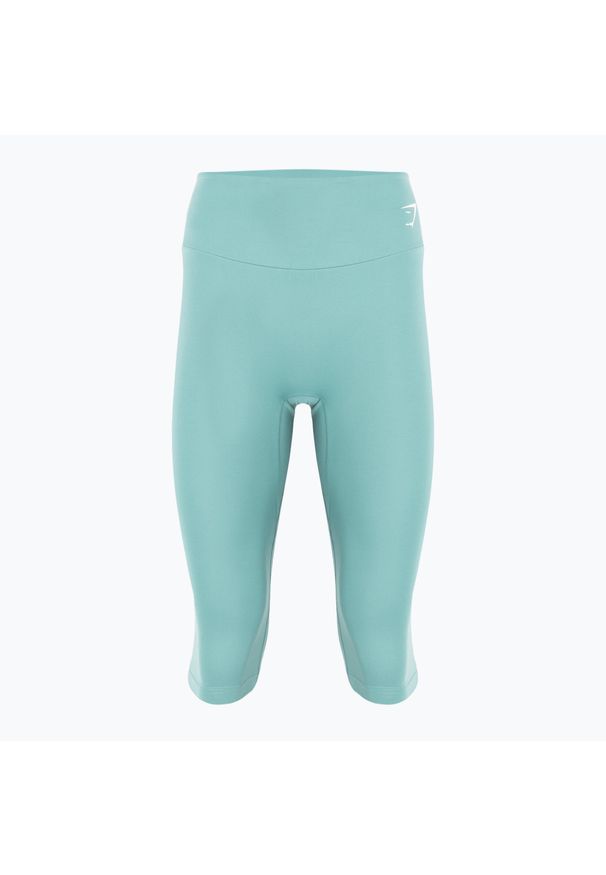 GYM SHARK - Legginsy treningowe damskie Gymshark Training Cropped. Kolor: zielony