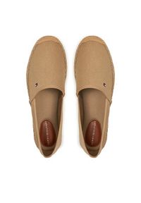 TOMMY HILFIGER - Tommy Hilfiger Espadryle Flag Canvas Espadrille FW0FW08541 Brązowy. Kolor: brązowy. Materiał: materiał #3