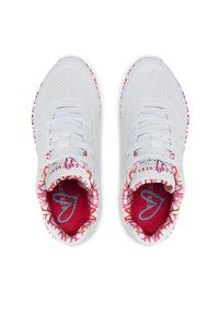 skechers - Skechers Sneakersy Uno Loving Love 155506/WRPK Biały. Kolor: biały. Materiał: skóra #4