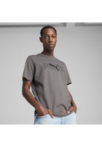 Puma - Męska koszulka Essentials Logo Lab PUMA Cast Iron Gray. Kolor: szary. Materiał: guma. Wzór: nadruk. Sport: fitness