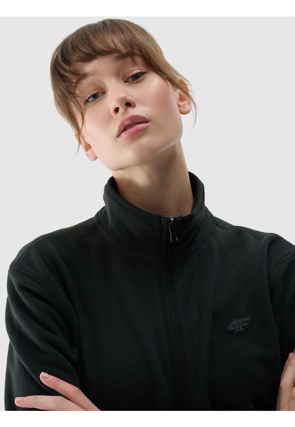 4f - 4F Polar ze stójką regular damski - czarny XXL. Typ kołnierza: kołnierzyk stójkowy. Kolor: czarny. Materiał: polar. Wzór: gładki. Sezon: zima. Sport: narciarstwo, turystyka piesza, wspinaczka, snowboard