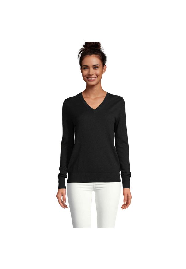 SOL'S - Sweter damski Sol's Sullivan. Kolor: czarny. Materiał: polar. Sezon: zima